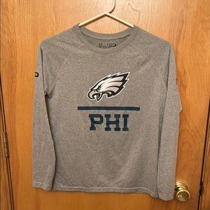 Youth Under Armour Philadelphia Eagles NFL Long Sleeve Tee Size YMD